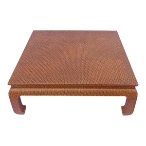 Asian Inspired Baker Raffia Wrapped Coffee Table