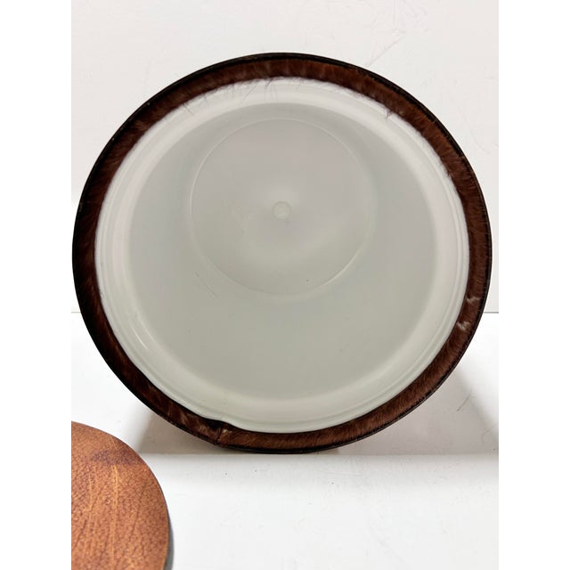 1980s Cowhide and Tooled Leather Ice Bucket, Western Ranch Barware For Sale - Image 9 of 12