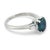 1950s Mid Century Gia 1.88 No Heat Teal Sapphire Diamond Platinum Engagement Ring, Size 6.75 For Sale - Image 4 of 7