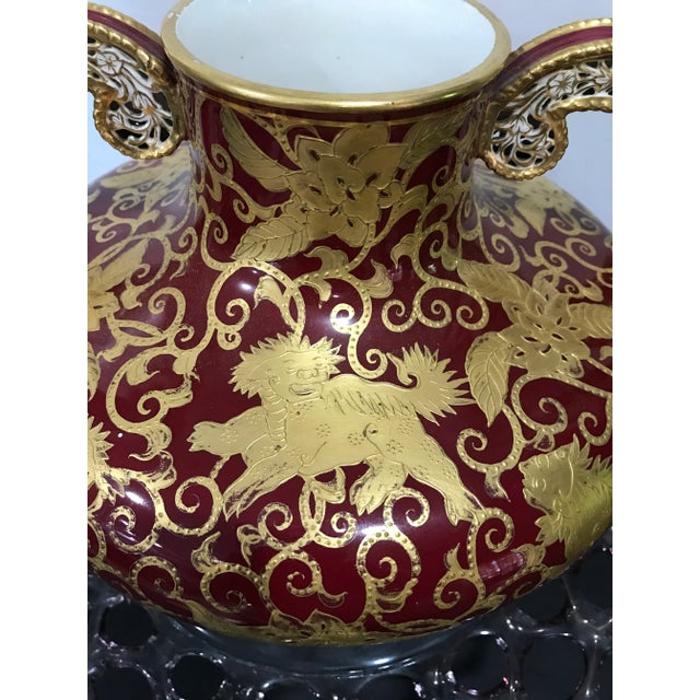 Antique Royal Crown Derby Porcelain Vase For Sale - Image 4 of 10