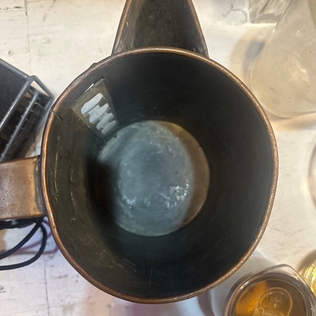 Antique Copper Pitcher With Measuring Window For Sale - Image 4 of 5
