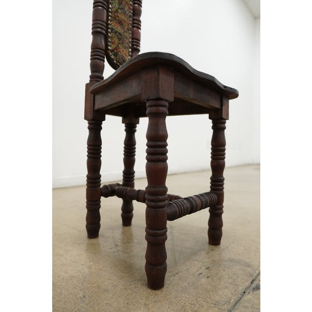 Vintage European-Inspired Turned Wood Accent Chair For Sale - Image 13 of 15