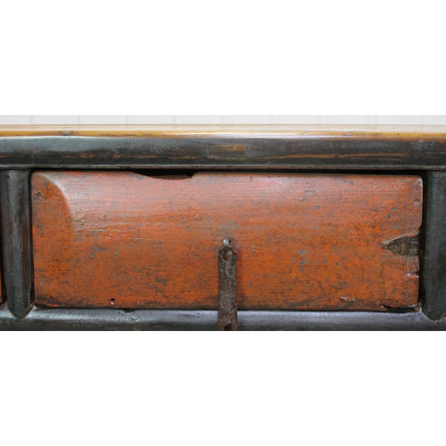 Antique Chinese 72" Long Apothecary Cabinet For Sale - Image 10 of 12