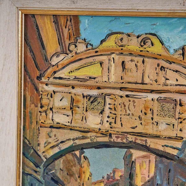 Giovanni Lovetti, Venice, Oil on Panel, Framed For Sale - Image 3 of 5