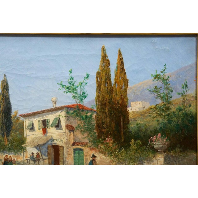Antique Landscape Painting of Naples by George Fischhof (Austrian, 1849-1914) For Sale - Image 6 of 12