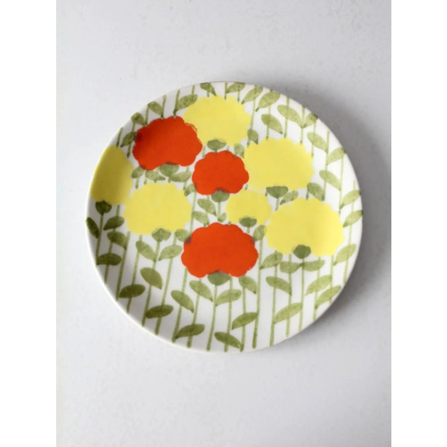 Mid-Century Italian Ernestine Salerno Floral Plate | Chairish