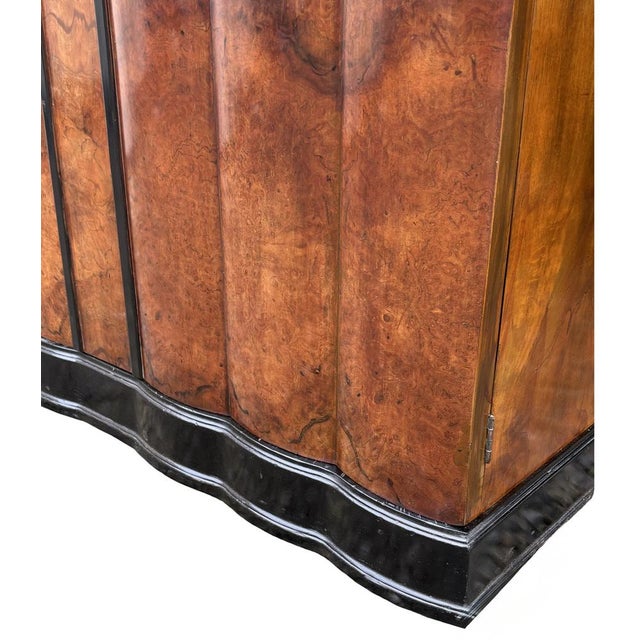 1930s Art Deco Fluted Double Wardrobe, 1930 For Sale - Image 5 of 11