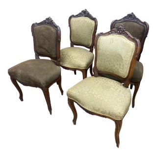 Set of Four Late 19th Century Rococo Revival Side Chairs For Sale