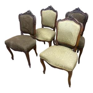 Set of Four Late 19th Century Rococo Revival Side Chairs