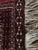 Handwoven Red and Burgundy Geometric Rug with Ivory Fringes, 1990s For Sale - Image 6 of 7