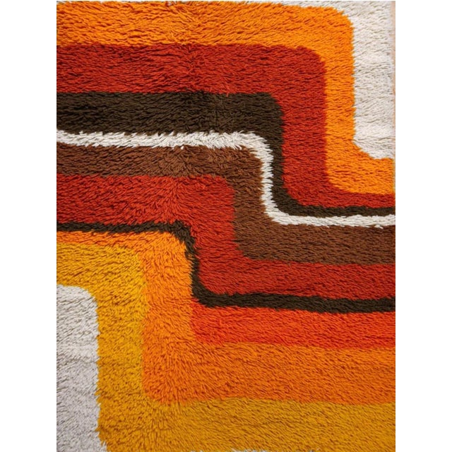 Mid-Century Modern Mid-Century Dutch Rug, 1970s For Sale - Image 3 of 8