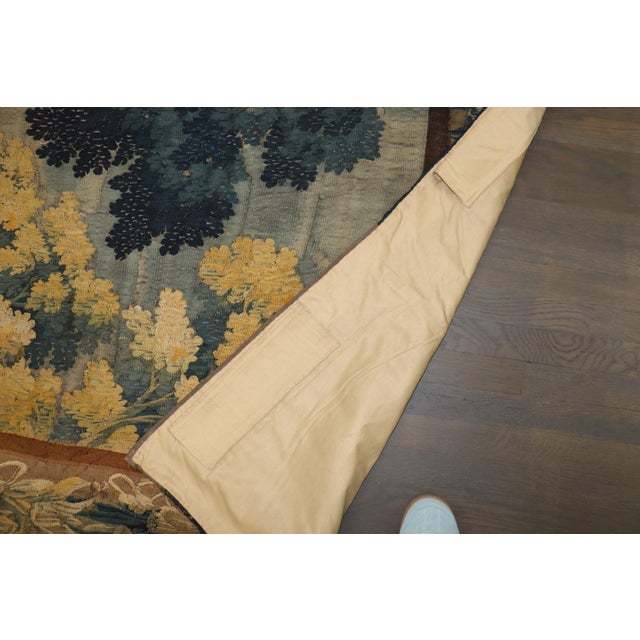 19th Century Late 17th Century Flemish Baroque Verdure Tapestry - 5'8" x 9'8" For Sale - Image 10 of 10