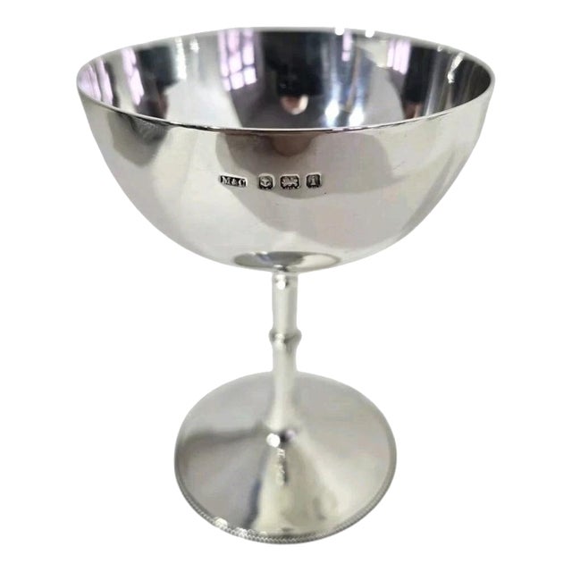 Antique Edwardian Sterling Silver Goblet from Marks & Cohen, Birmingham, 1908 For Sale