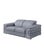 Contemporary Favo Light Blue 3-Piece Leather Match Living Room Set For Sale - Image 3 of 5