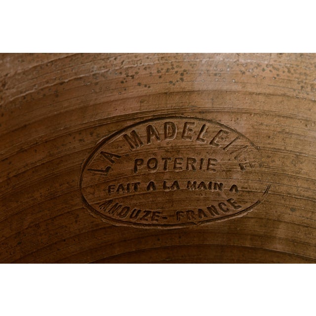 Antique French Glazed Terracotta Anduze Planters, Signed For Sale - Image 16 of 18