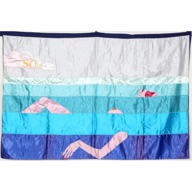 Modern Sulfur Dioxide (SO2) - Resting Nude, Barowetti Quilted Satin Tapestry, Signed and Numbered in Marker Verso For Sale - Image 3 of 3