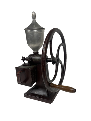 Antique Flywheel Coffee Grinder, 1890s