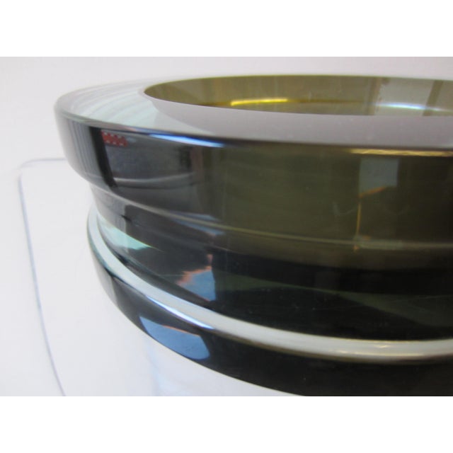 1990s Large Murano Glass Bowl with a Play of Light from Cenedese, 1970s For Sale - Image 5 of 7