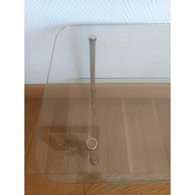 Vintage Coffee Table in Brass and Glass, 1960 For Sale - Image 9 of 11