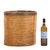 French Rattan and Brass Basket, C 1970 For Sale - Image 4 of 6