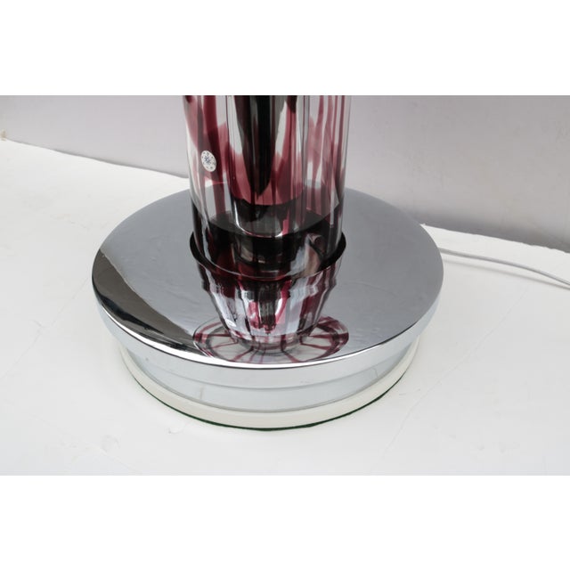 1970s Italian Art Glass Single Table Lamp For Sale - Image 4 of 4