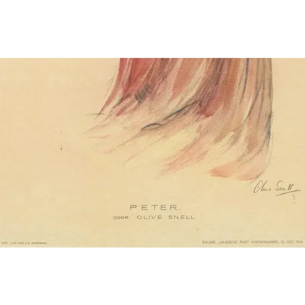 Olive Snell, Portrait of Peter, 1924, Lithograph on Paper For Sale - Image 4 of 10