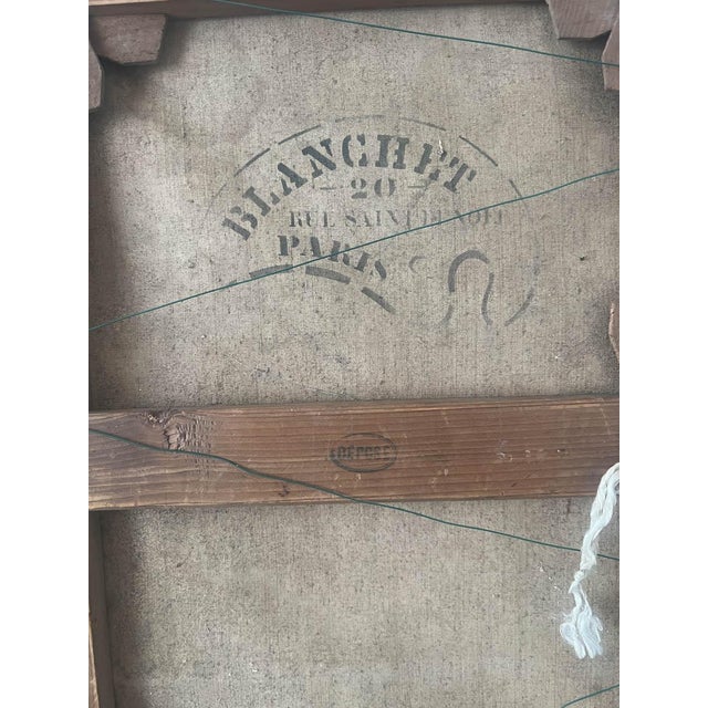 Green 19th C.entury Parisian Landscape Oil Painting For Sale - Image 8 of 8