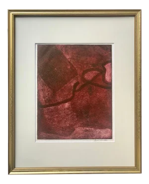 Vintage Modernist Abstract Etching by Oscar Murillo