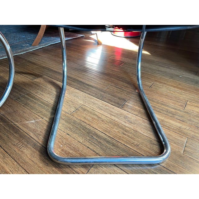 Pair of ca.1980 Attributed to Mies van der Rohe Mr10 Dining Chairs For Sale - Image 11 of 18