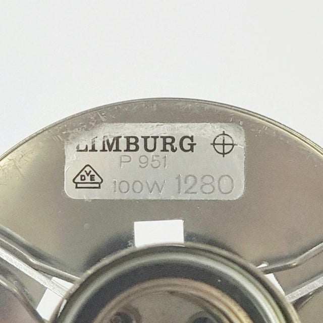 Metal Mid-Century Modern Amber Bubble Glass Pendant Light by Helena Tynell for Limburg, Germany, 1960s For Sale - Image 7 of 8