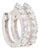1.05 Carat Hoop Huggie Earring 18 Karat White Gold, A Pair For Sale