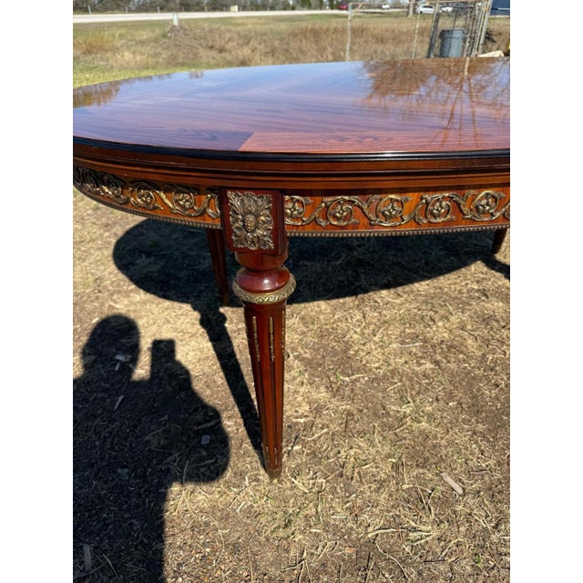 Long French Louis XVI Dining Table Mahogany 1900s For Sale - Image 12 of 18