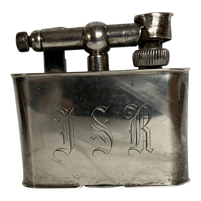 Vintage Mid-Century Sterling Silver Table Lighter For Sale