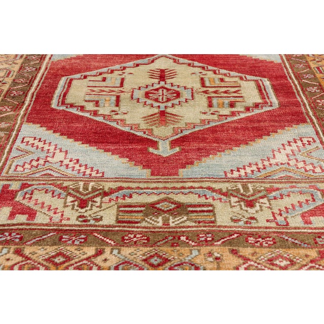 Vintage Turkish Oushak Rug, 03'09 X 05'04 For Sale - Image 4 of 9