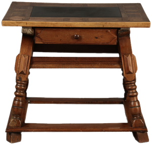 Small Antique Boatmans Table in Walnut with Inlays, 1800