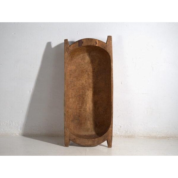 Brown Antique Wabi-Sabi Wooden Bowl For Sale - Image 8 of 11