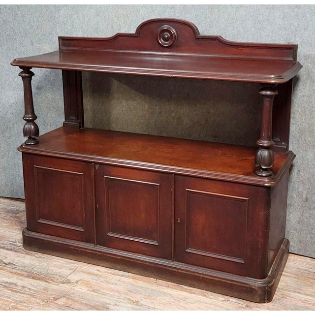 Antique English Mahogany Sideboard, 1800s For Sale - Image 3 of 7