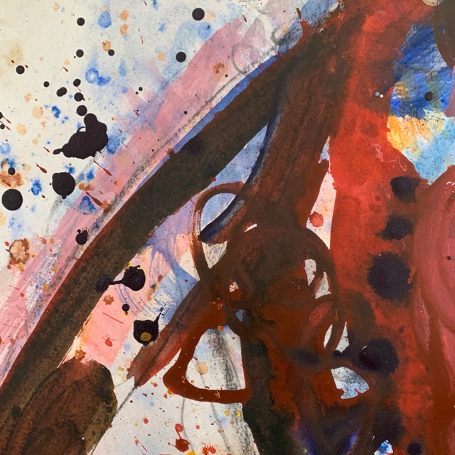 Woman in Thought Painting on Paper by Phil Saxon For Sale - Image 10 of 11