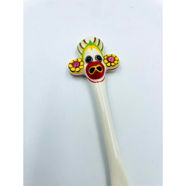 Late 20th Century Vintage Hand-Painted Sri Lankan Mask Spoons- Set of 6 For Sale - Image 5 of 11