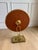 Large 1950s Italian Brass Vanity Mirror With Pierced Star Border & Scroll Base, 22″ For Sale - Image 4 of 7