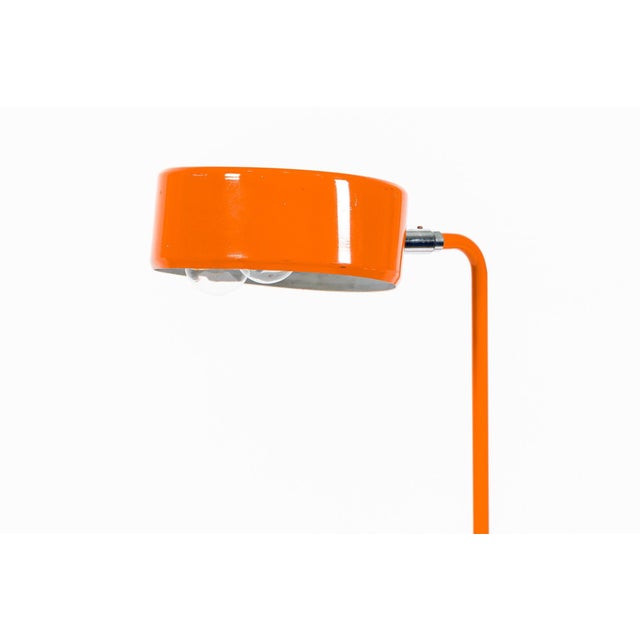 1970s Vintage Mid-Century Modern Orange Floor Lamp by Ateljé Lyktan, Sweden, 1970s For Sale - Image 5 of 14