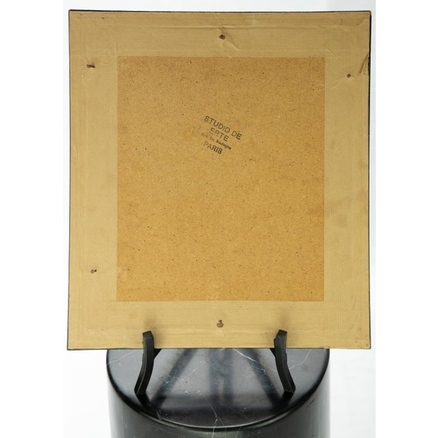 Illustration Early 20th Century "Untitled" Erté Fashion Gouache Illustration For Sale - Image 3 of 13