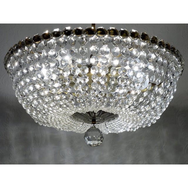 Brass Lead Crystal Chandeliers, 1970s For Sale - Image 13 of 18