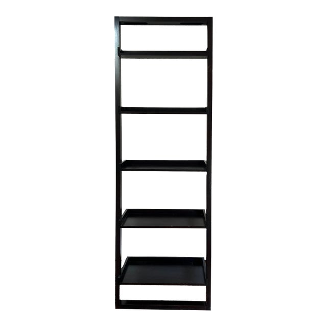 Crate and Barrel Sloane Leaning Bookcase For Sale