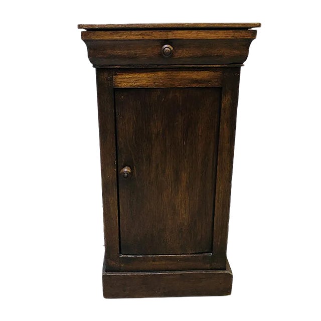 Vintage French Dark Wood Cabinet, 1920s For Sale