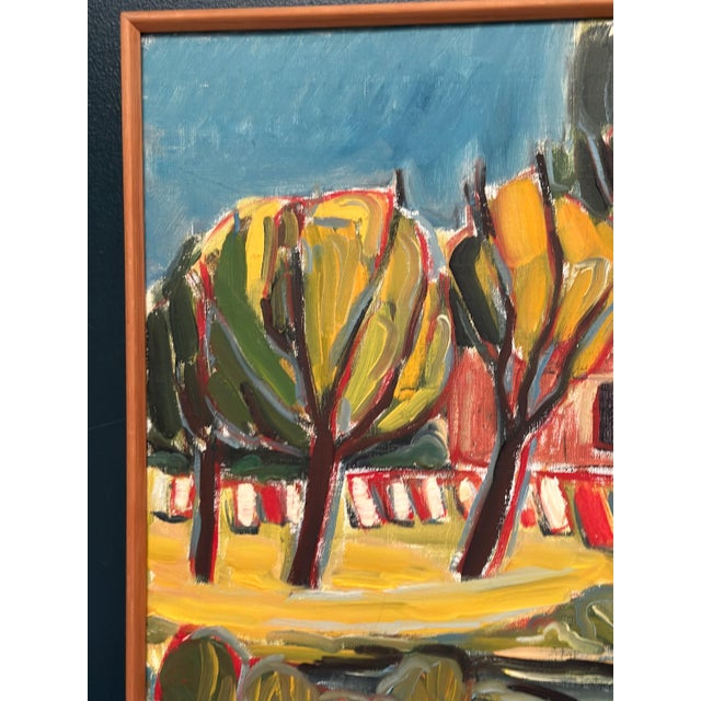 Unknown, Behind the Trees, 1950s, Oil on Canvas, Framed For Sale - Image 9 of 18