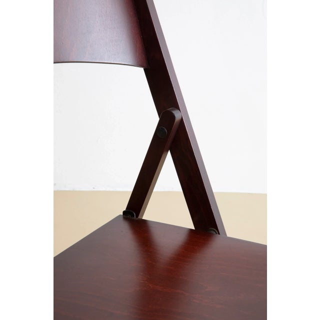 Brown Tric Folding Chairs by Achille and Pier Giacomo Castiglioni, 1960s, Set of 4 For Sale - Image 8 of 9