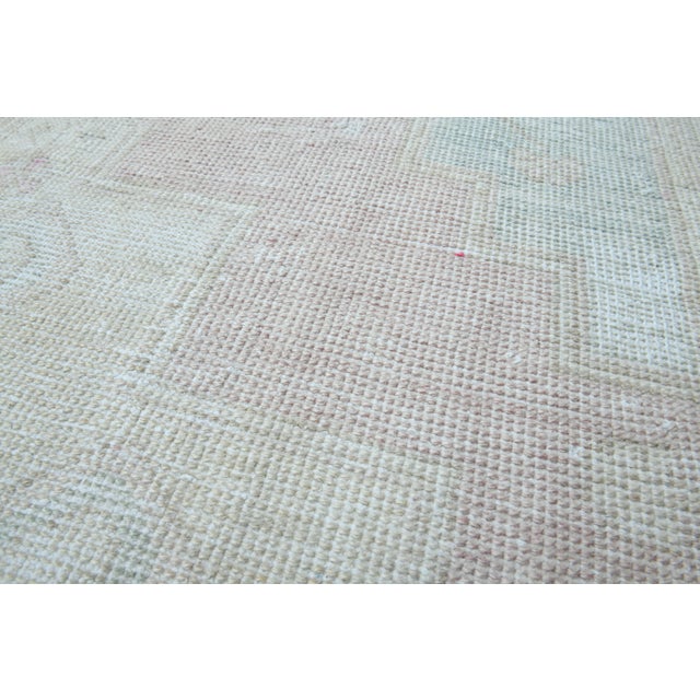 Beige 1970s Vintage Handmade Wool Cotton Turkish Beige Area Rug For Sale - Image 8 of 11