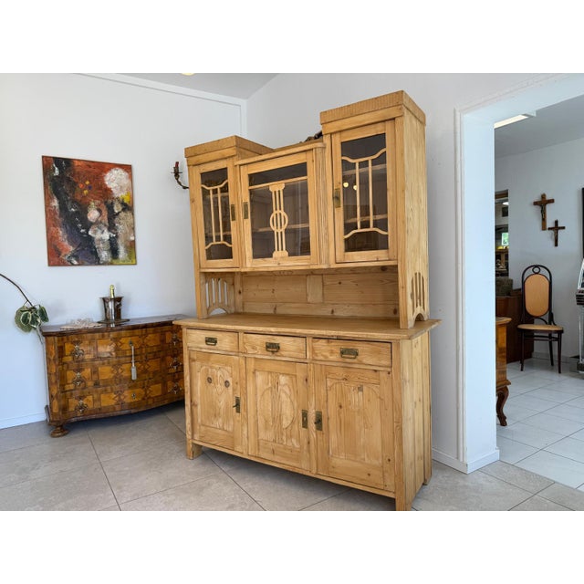 Art Nouveau Kitchen Cupboard in Wood For Sale - Image 3 of 13