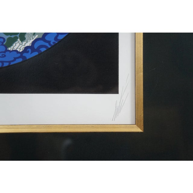 1980s 1980s Erté 'Dream Voyage' Art Deco Colored Serigraph Hand Signed Artist Proof For Sale - Image 5 of 13